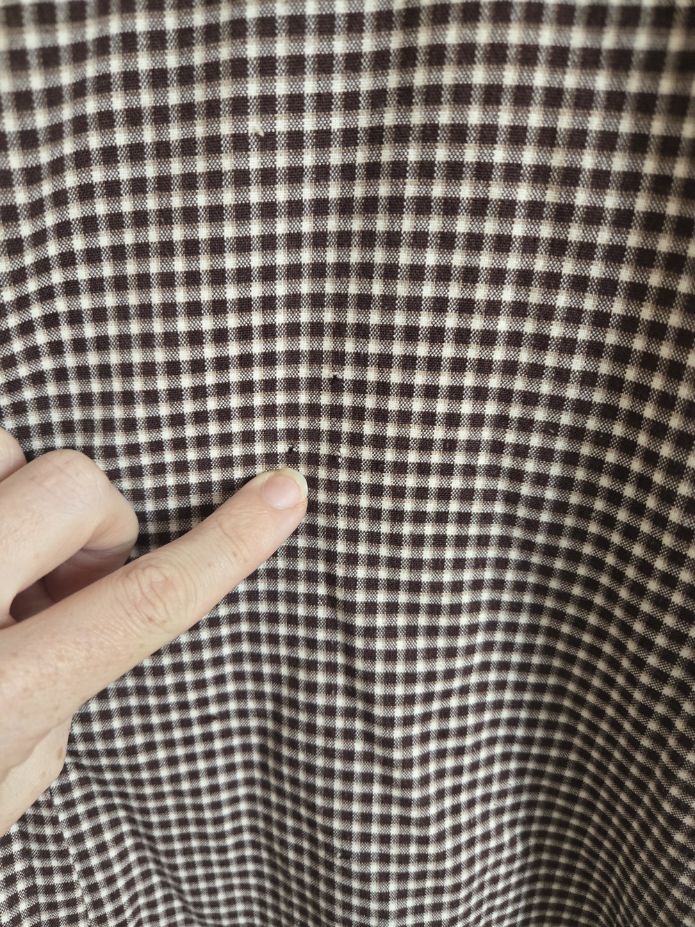 Vintage Brown Gingham Strap Retro Mini Dress - Picture 8 of 11